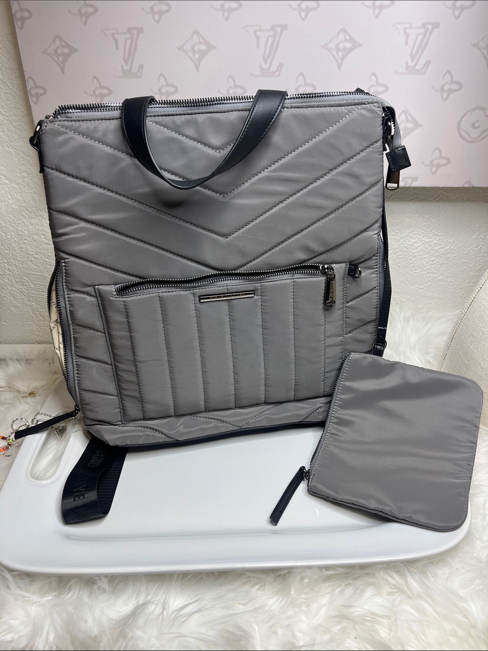Steve Madden Laptop Cossbody/Backpack convertible